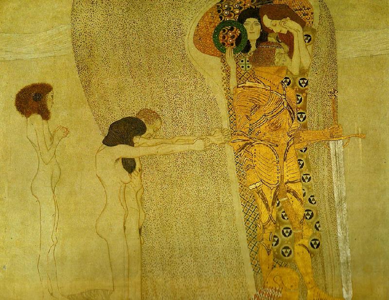Gustav Klimt beethovenfrisen oil painting image